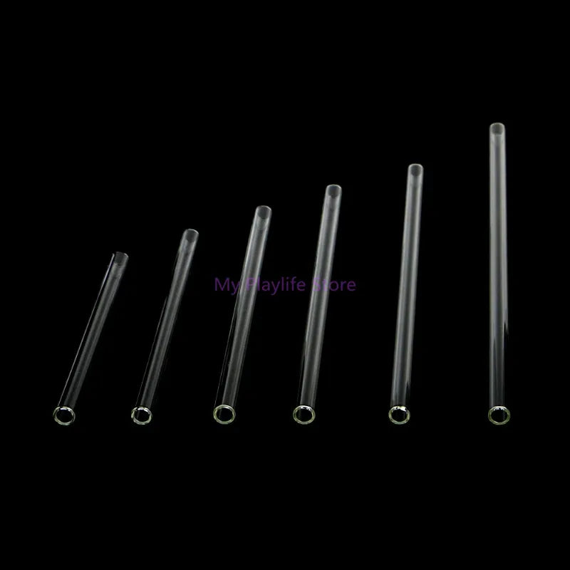 1Pc 6-12inch Reusable Wedding Birthday Party Supplies Clear Glass Drinking Straws Thick Straws Bar Accessories Zpaxo