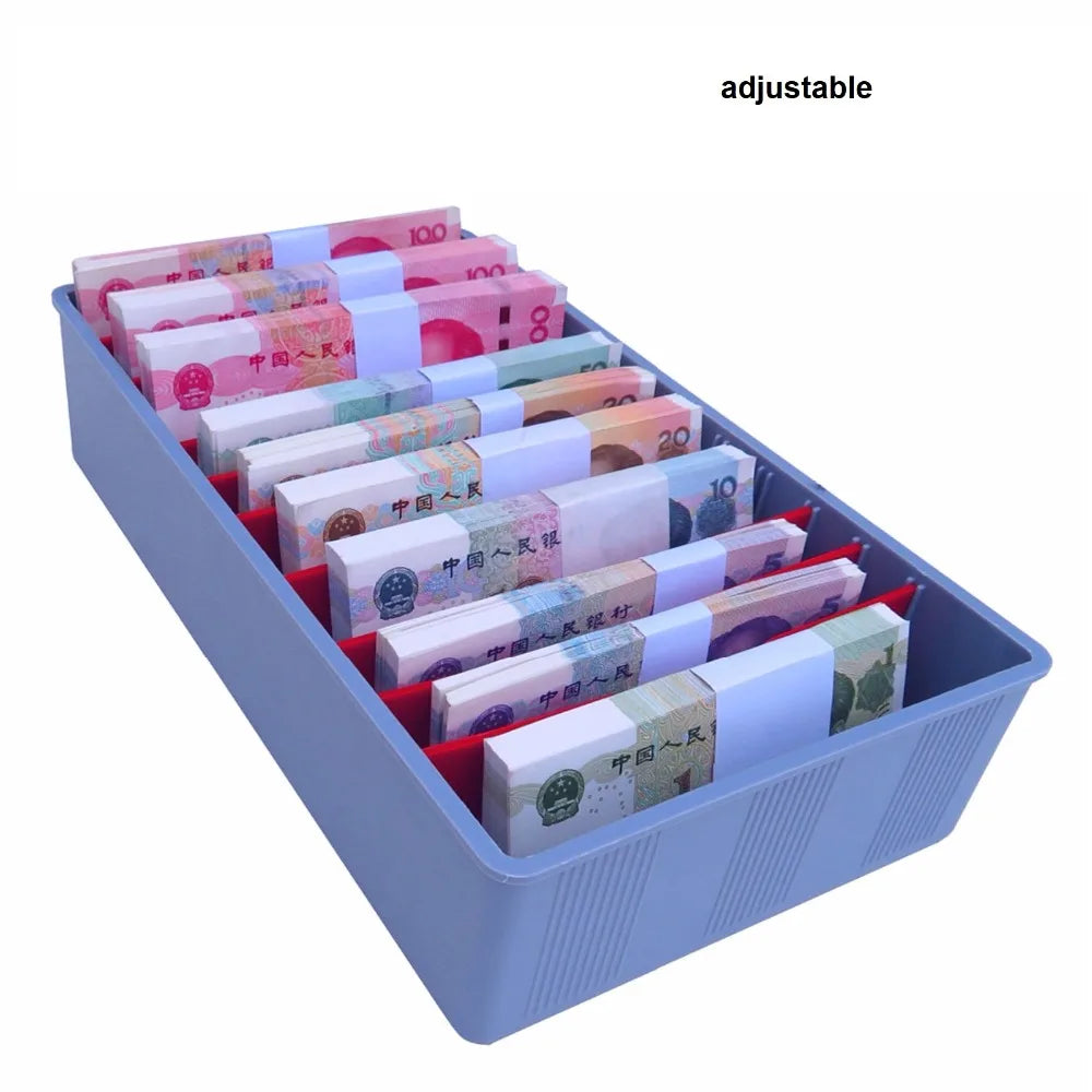 Money Counter case Cash Tray Drawer Register Insert Tray Replacement Plastic Bills Coins Compartments Money Storage Box Store Zpaxo