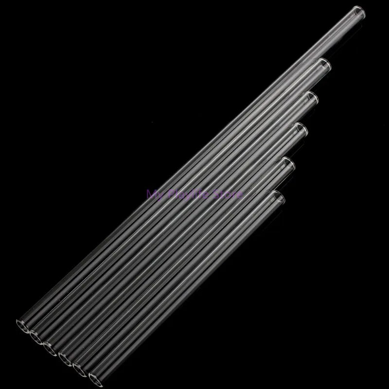 1Pc 6-12inch Reusable Wedding Birthday Party Supplies Clear Glass Drinking Straws Thick Straws Bar Accessories Zpaxo 9 inch