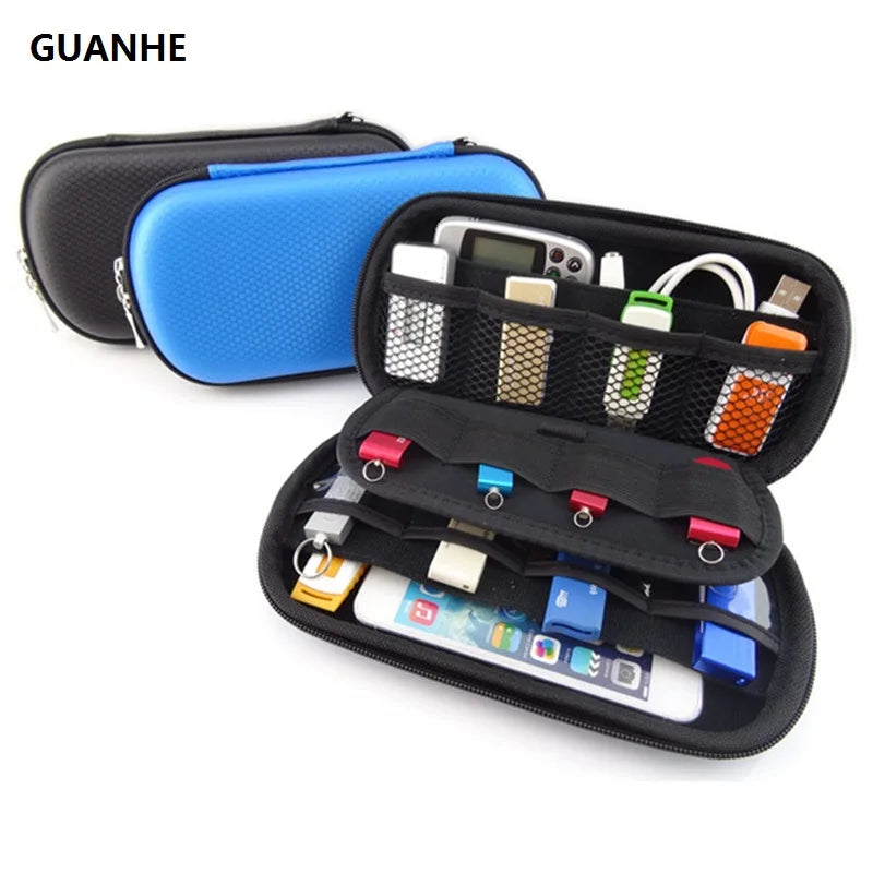 GUANHE HDD Digital Gadget Travel Storage Bag U Disk USB Data Cable SD Zpaxo