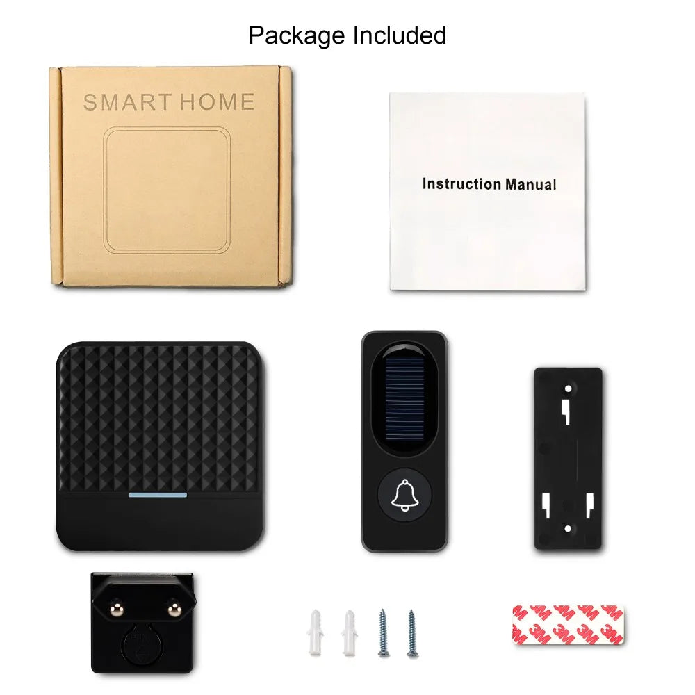 FORECUM Wireless Doorbell Waterproof LED 300M Remote 52 Ring Chimes 4 Zpaxo