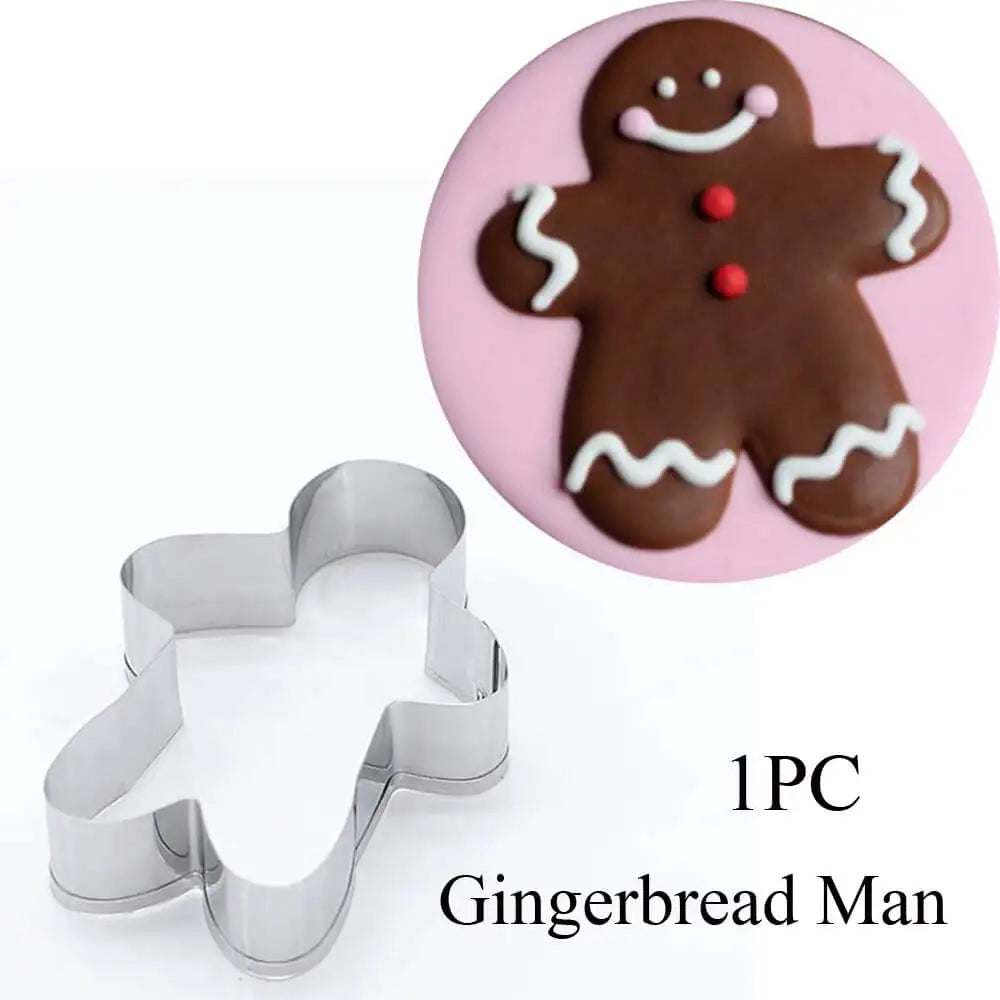 Christmas Cookie Cutters – Stainless Steel Xmas Baking Molds Cookie Cutter Set Zpaxo 1PC Gingerbread Man