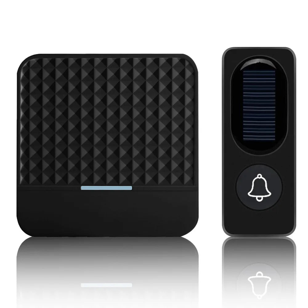 Wireless Solar Power Charging Doorbell Home Door Bell IP65 Waterproof 200-300M Bell Chime Outdoor Doorbell Zpaxo