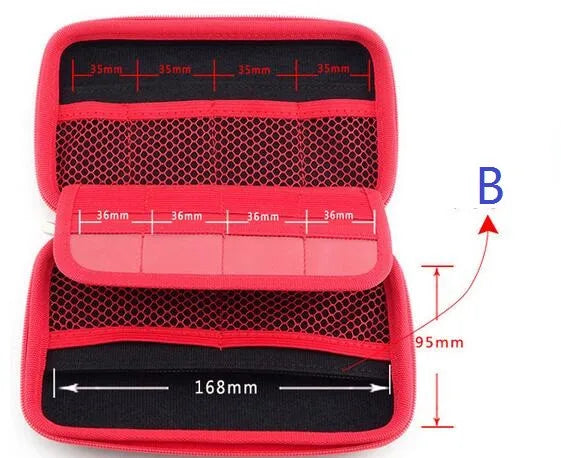 GUANHE 2.5 inch Electronics Cable Organizer Bag USB Flash Drive Memory Card HDD Case Travel CASE Drive Protector Bags & Cases Zpaxo
