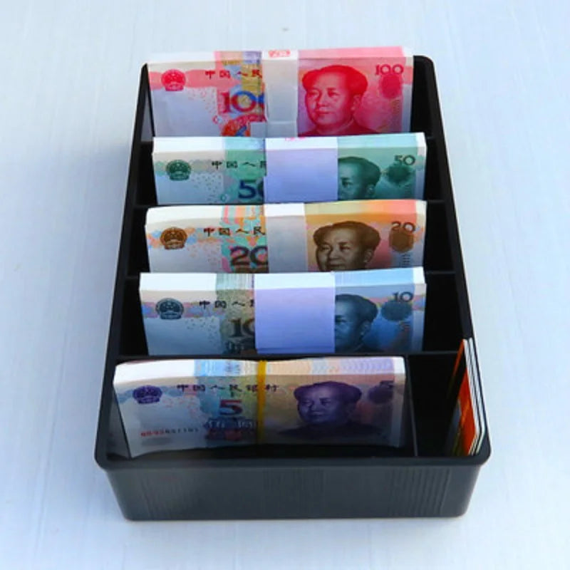 Money Counter case Cash Tray Drawer Register Insert Tray Replacement Plastic Bills Coins Compartments Money Storage Box Store Zpaxo