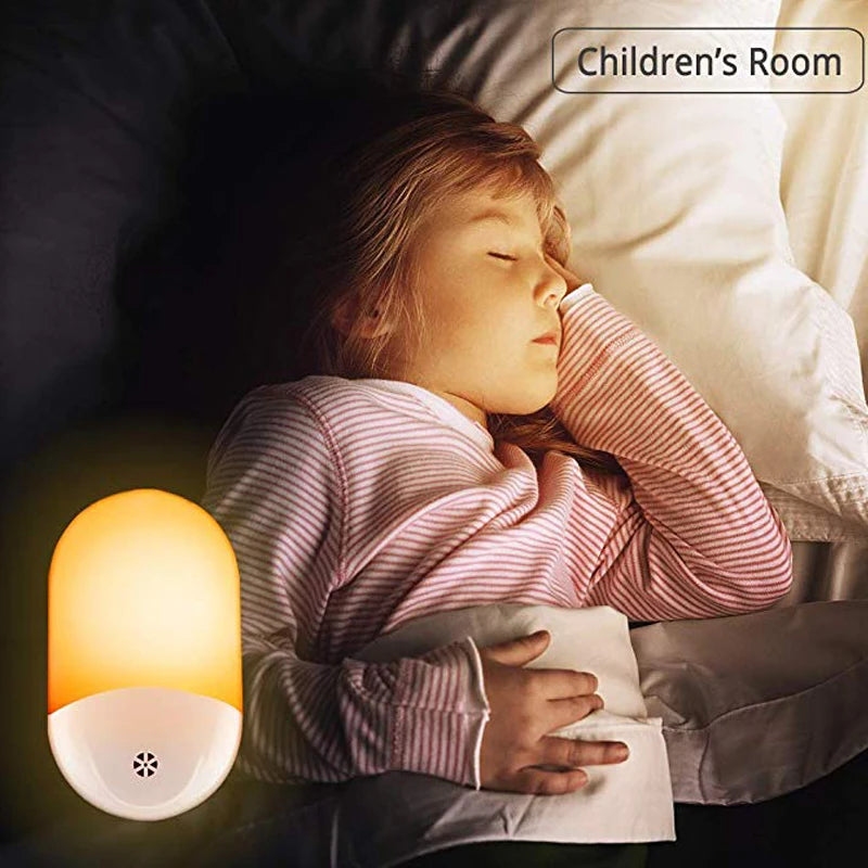 Plug in LED Night Light - Plug-and-Play Automatic Dusk to Dawn Photocell Sensor Night Lighting Lamp 2 Pack, Plug-in Wall Light Zpaxo