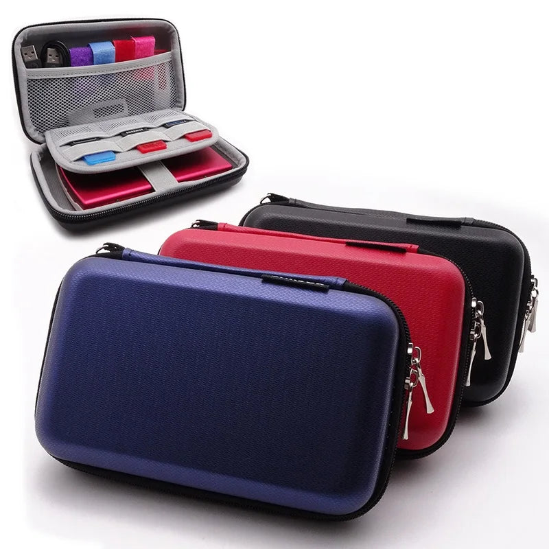 Hard Drive Case Tidy External Protective Storage Bag Electronics Gadget Cable Pouch Earphone SD Card,U Disk and Portable HDD SSD Zpaxo
