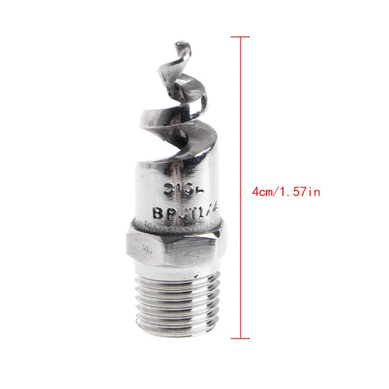 1 4 3 8 2 Stainless Steel Spiral Cone Atomization Nozzle Spray