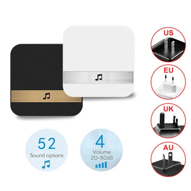 AC 90-260V Smart Indoor Doorbell Chime Wireless 300M Door Bell US EU Plug App Control For EKEN V5 V6 V7 M3 Zpaxo
