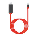 Type C USB-C to HDMI-Compatible 4K USB 3.1 HDTV Cable Adapter for MacBook 2018 Samsung Galaxy S9 Huawei Mate 10 Pro P20 Zpaxo 2m Red
