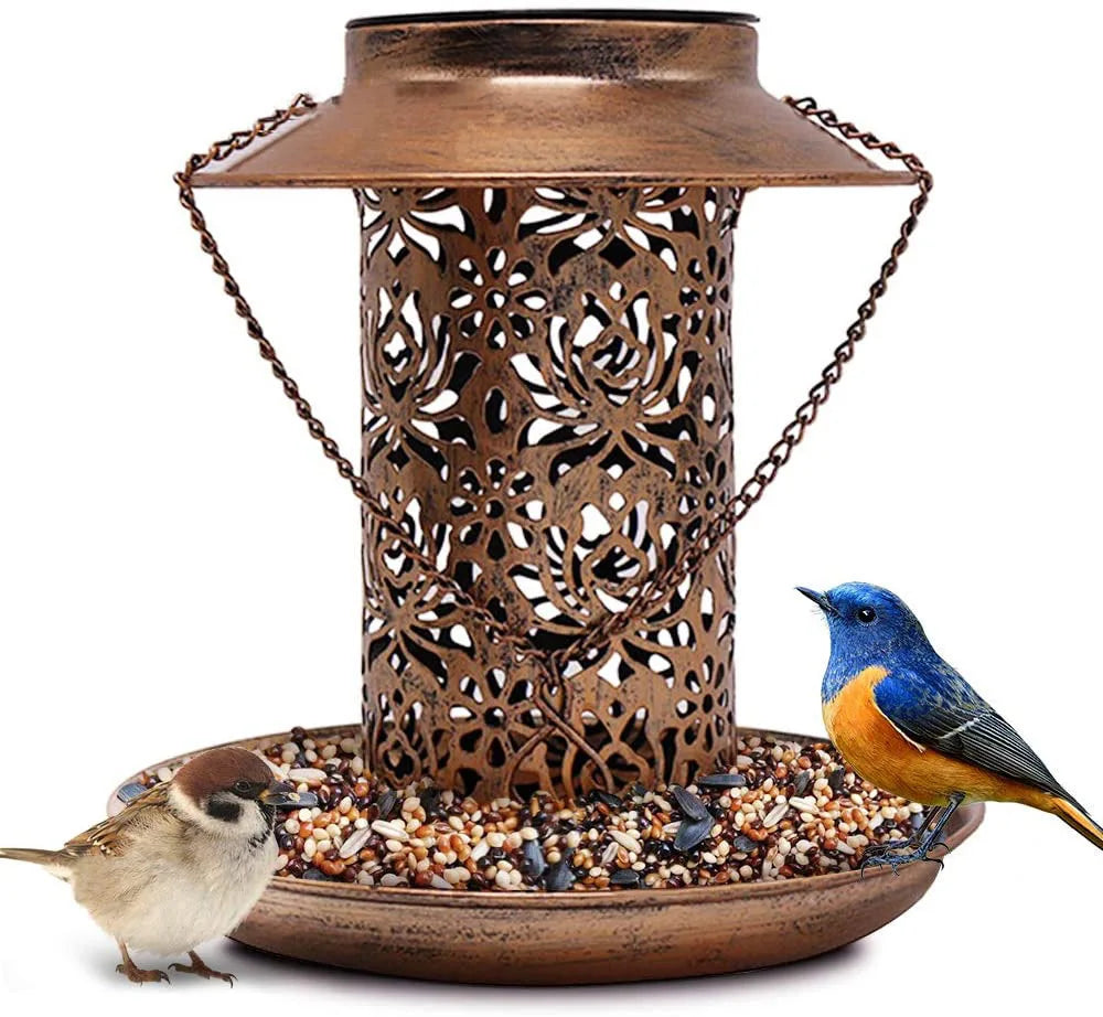 Solar Bird Feeder Light Outdoor Mosaic RGB Pendant Lights Hanging Zpaxo Hollow China Mainland