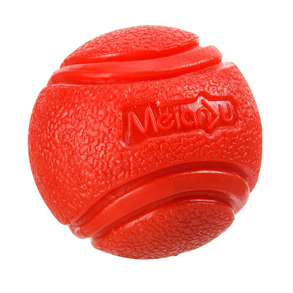 Pet Dog Toys Ball Bouncy Rubber Solid Resistance Chew Outdoor Zpaxo Red S-5cm