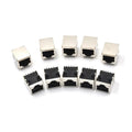RJ45 Right Angle Ethernet 8P8C Single Network Port Female Socket PCB