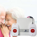 Wireless Call Button Long-Range Caregiver Pagers for Elderly Patients Home Life Alert System Personal Seniors' Safety Device Zpaxo 2 SOS US