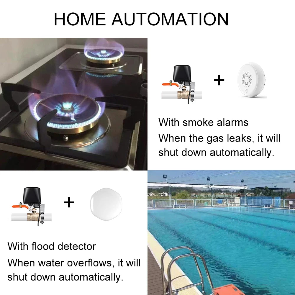 ZigBee Water/Gas Valve Remote Control System For Gate Plant Timer Garden Irrigation Tuya Smart Life Alexa Google Home Automatic Zpaxo