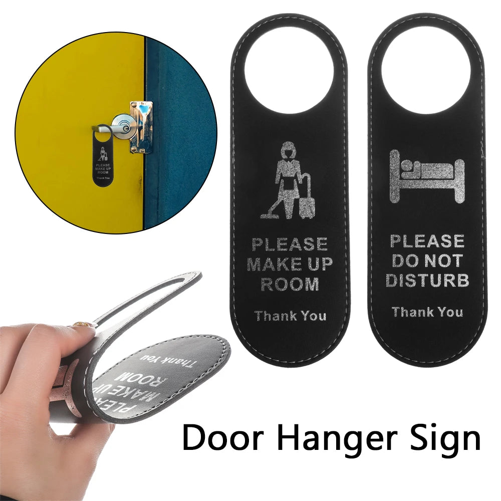 Double-Sided Door Hanger Sign – Do Not Disturb & Make Up Room Door Hanger Sign Zpaxo