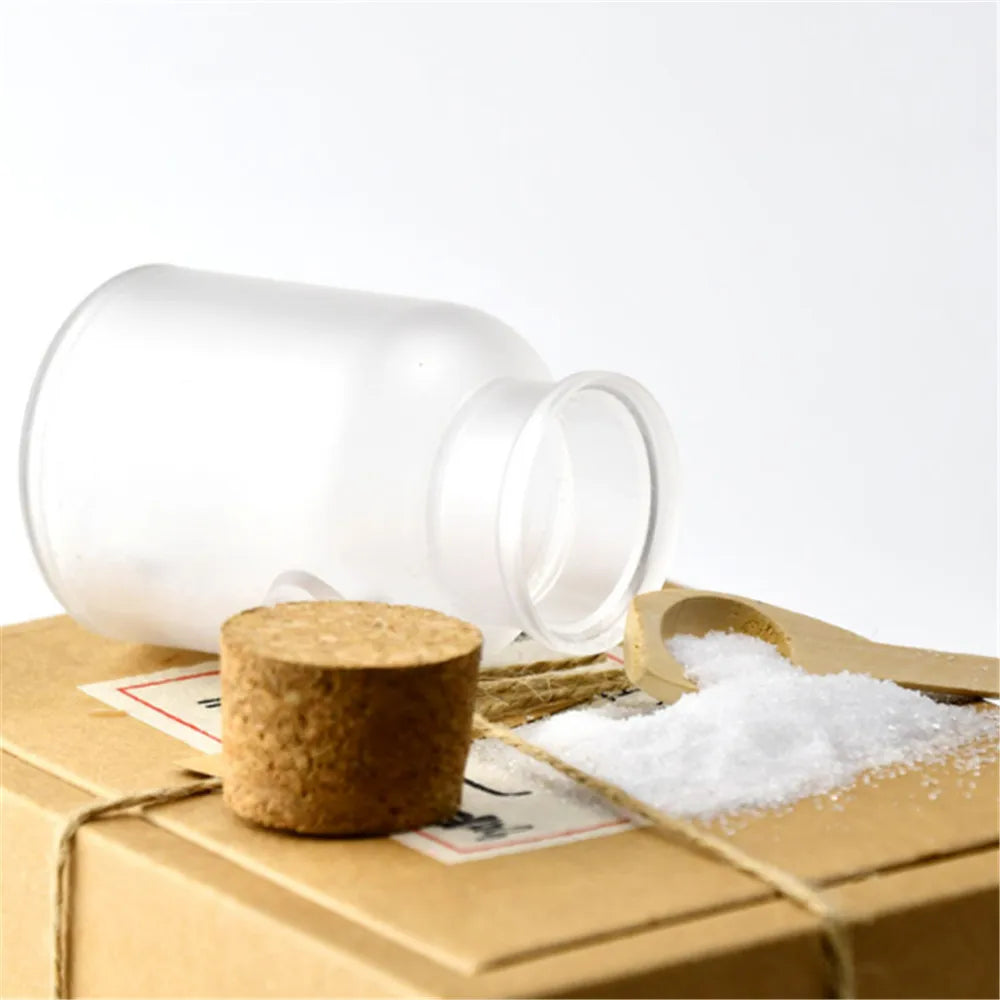 Round Matte Cosmetic Jars with Cork Lid | 100–500ml Storage Cosmetic Storage Jar Zpaxo