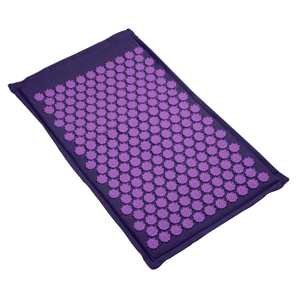Lotus Spike Acupressure Mat Cushion Nature Linen Coconut Palm Back Neck Foot Massage Indoor Home Fitness Pillow Gym Mat Home Zpaxo 1pc Purple purple