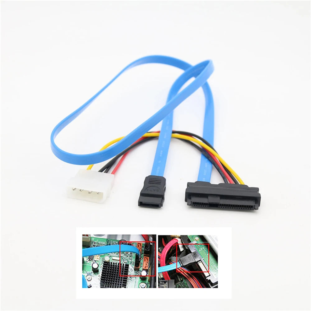 ATA To SAS 7 Pin SATA 29 Pin & 4 Pin Cable Male Connector Adapter Converter For Hard Disk Drive Power Cable Adapter Zpaxo