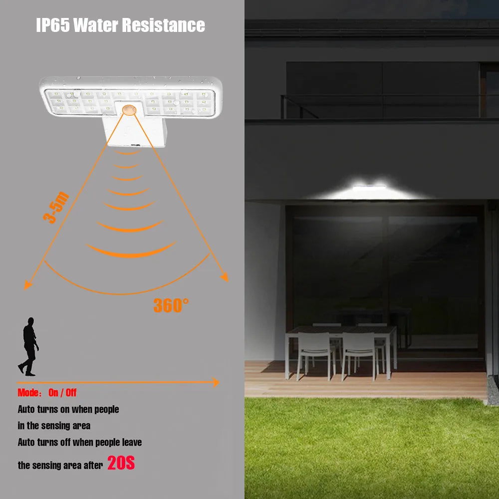 Outdoor Solar Lights Motion Sensor 360 Rotatable Led Lighting Zpaxo