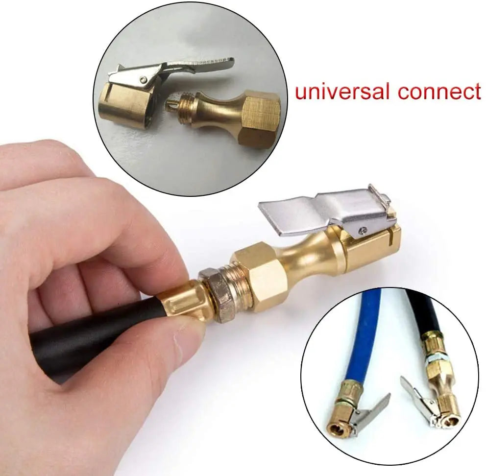 Car Tire Air Chuck Inflator Pump Valve Connector Clip-on Adapter Zpaxo