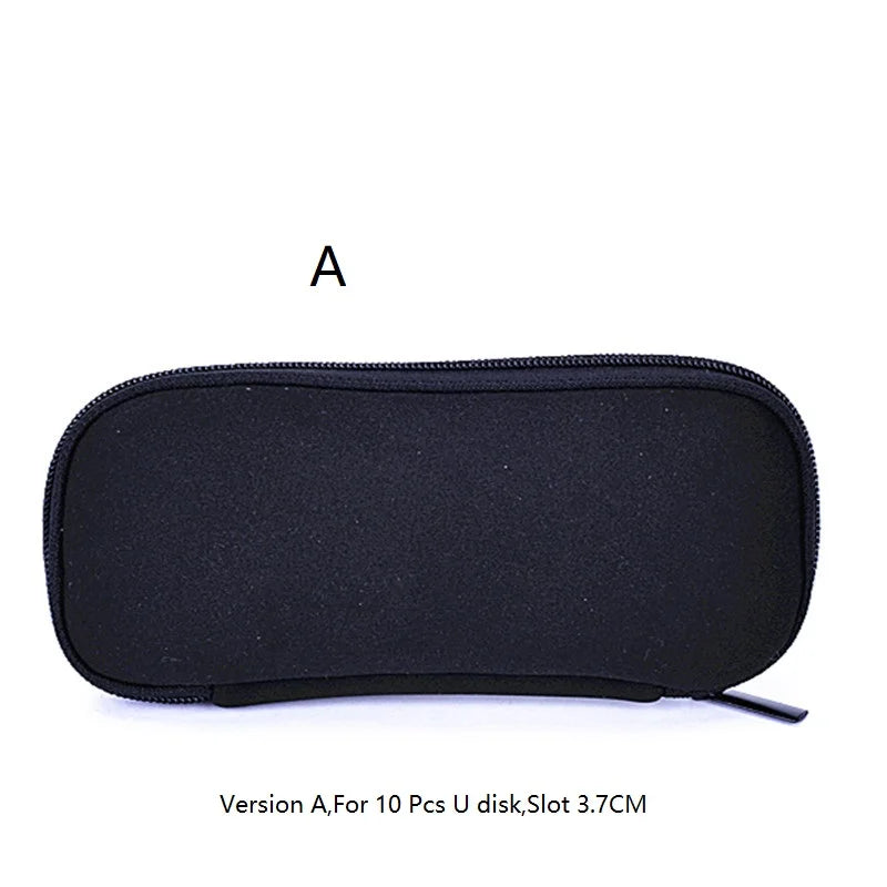 Double Layer USB Flash Drive Case Stick Carrying Thumb Memory Zpaxo
