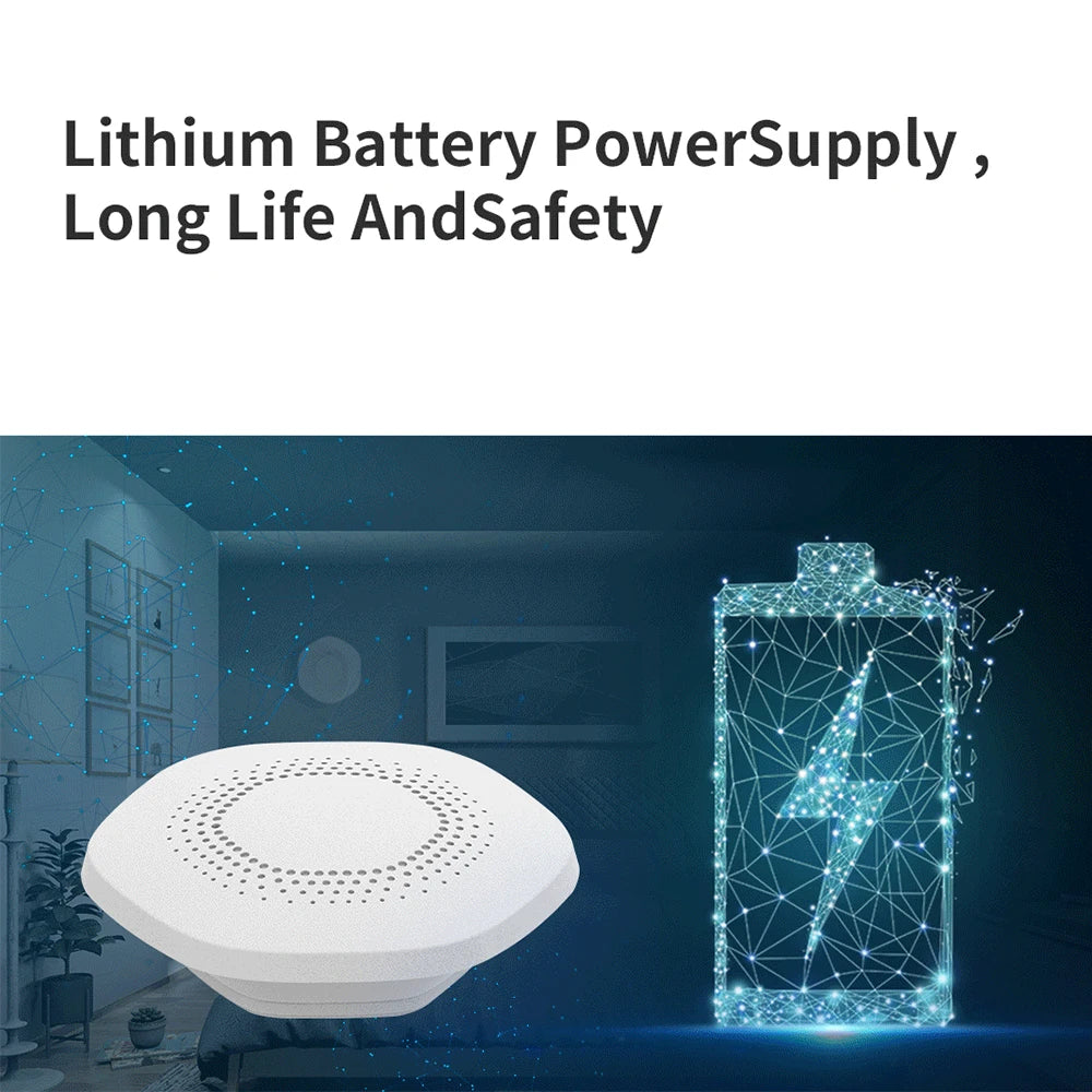 ZigBee Home Temperature And Humidity Sensor Detector Tuya Smart Life Indoor Hygrometer Electronic Thermometer Battery Powered Zpaxo