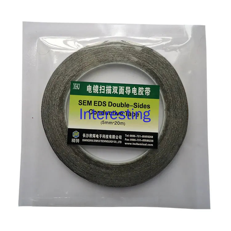 Precision-cast Brand Electron Microscope Conductive Tape SEM Electron Microscope Double-sided Carbon Conductive Tape Laboratory Zpaxo 5mm widex20m long