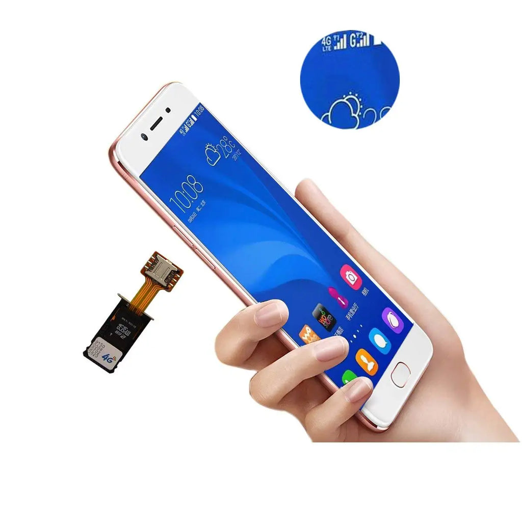 Hybrid Double Dual SIM Card Micro SD Adapter Android Phone Extender
