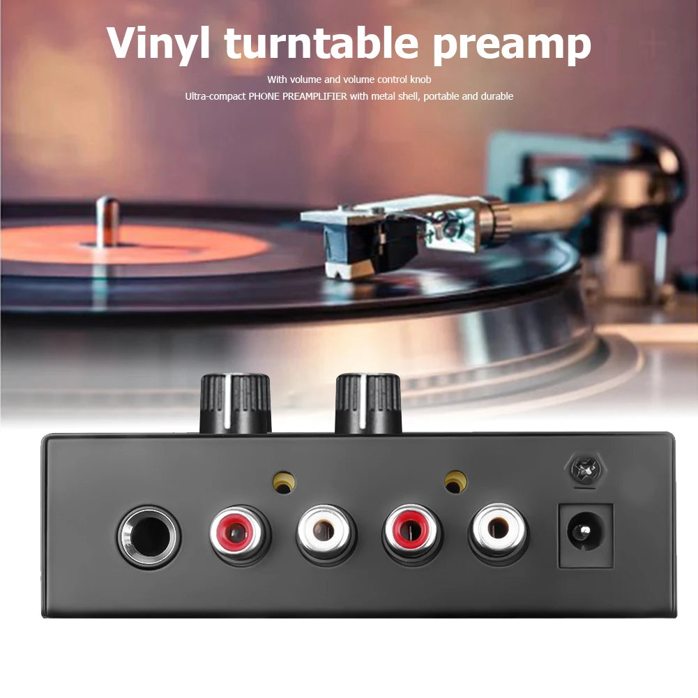 Phono Preamp Pre Amp Preamplifier Level Volume Control RCA Input