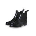 Spring winter boots Women ankle boots rain boots elastic band shoes woman solid rubber waterproof flats 2019 Zpaxo Black 39