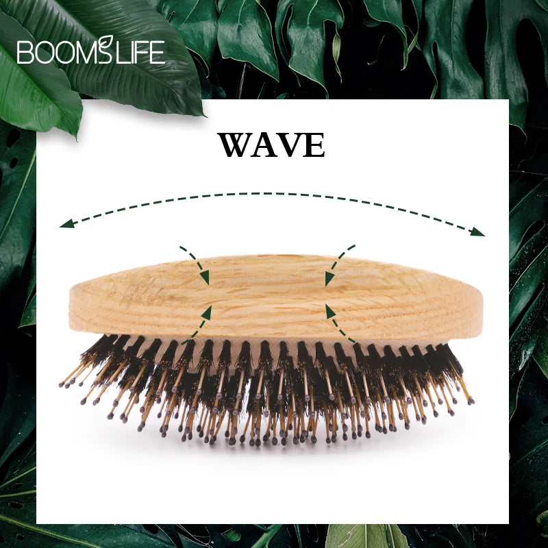 OAK Wood Hair Brush Wood Bristle Hair Brush Boar Bristle Hair Brush Vent Round Imperial Concubine Comb Single Piece Wood Brush Zpaxo