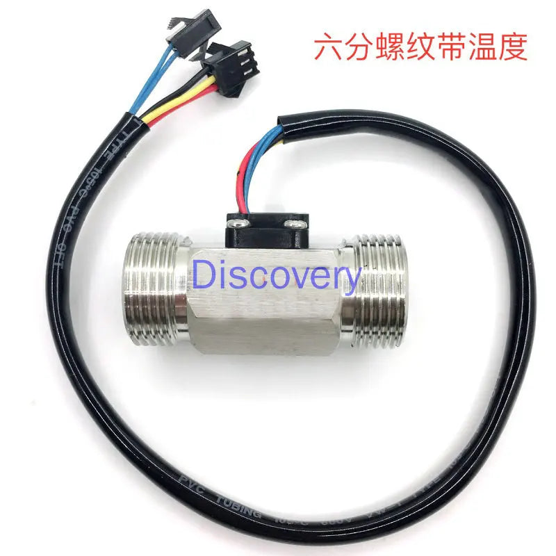 4 Min /6 Min /1 Inch Thread Stainless Steel Water Flow Sensor with Thermistor NTC Temperature Meter Zpaxo