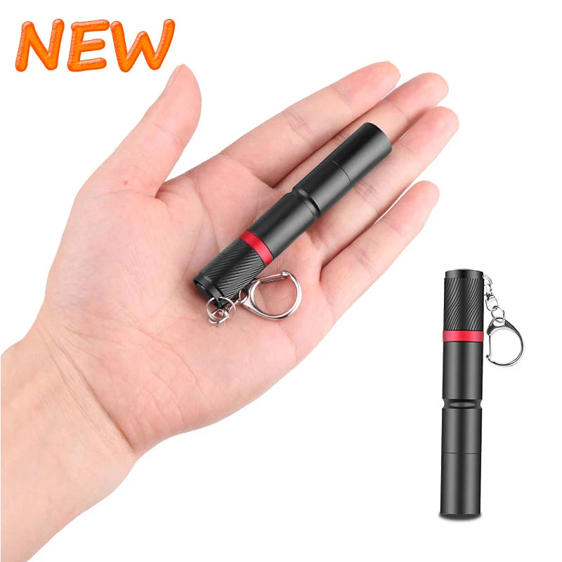 POCKETMAN Mini LED Pen Light Keychain Torch – AAA Flashlight