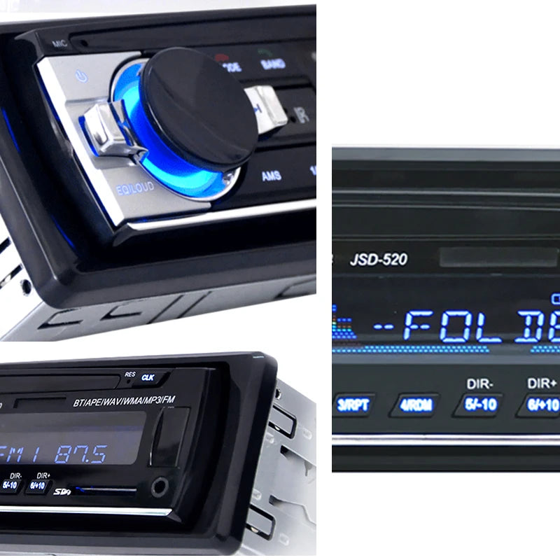 Car Radio Autoradio 1 Din Bluetooth 12V Audio Player Mp3 60Wx4 FM