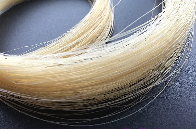 Durable Replacement 32'' Natural White Horse Hair Mongolia Tail Viola
