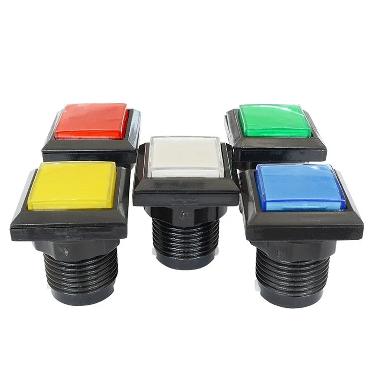 Arcade Square Push Buttons Illumilated 12V LED Light Built-in