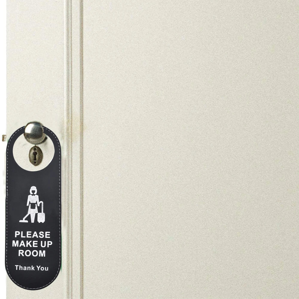 Double-Sided Door Hanger Sign – Do Not Disturb & Make Up Room Door Hanger Sign Zpaxo