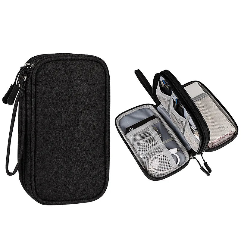 Double Layer Protective Travel Accessories Power Bank Bag Hard Drive Zpaxo