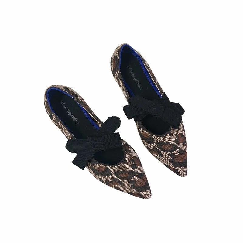 Flat Shoes Women Spring 2020 New Pointed Mary Jane Bow Braided Shoes Shallow Soft Maternity Zapatos De Mujer Loafers Women Zpaxo