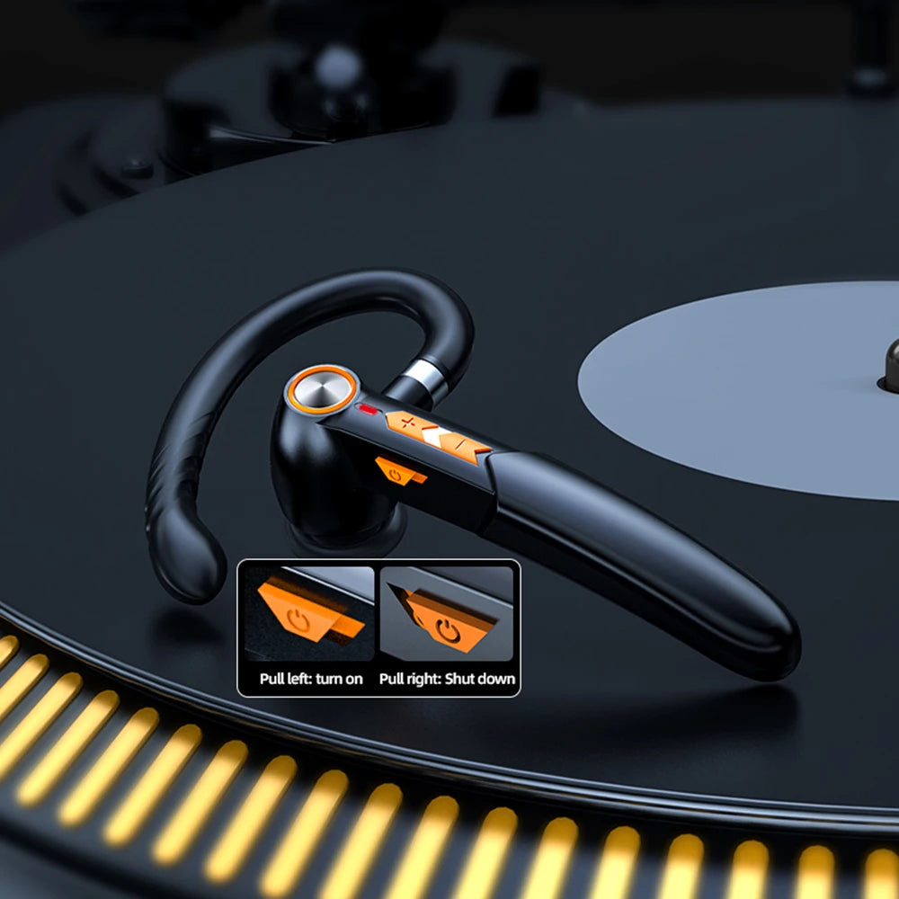 Wireless Headset Business Earphone Handsfree Bluetooth-Compatible 5.0 Headset Fingerprint Touch HIFI Earpiece With Mic HD Call Zpaxo