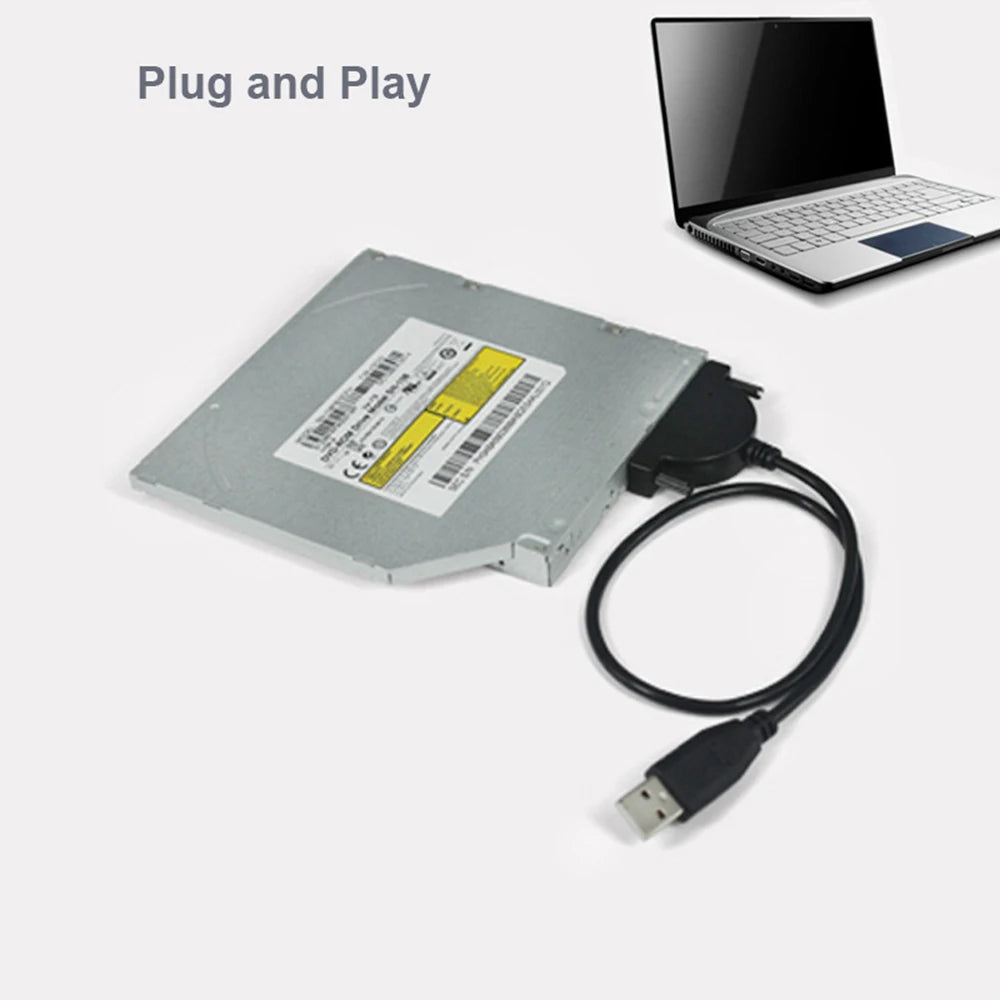 USB 2.0 7+6 13Pin Mini SATA II Cable Adapter for HDD Caddy Slimline Drive LED Indicator for Notebook CD-ROM DVD-ROM Zpaxo