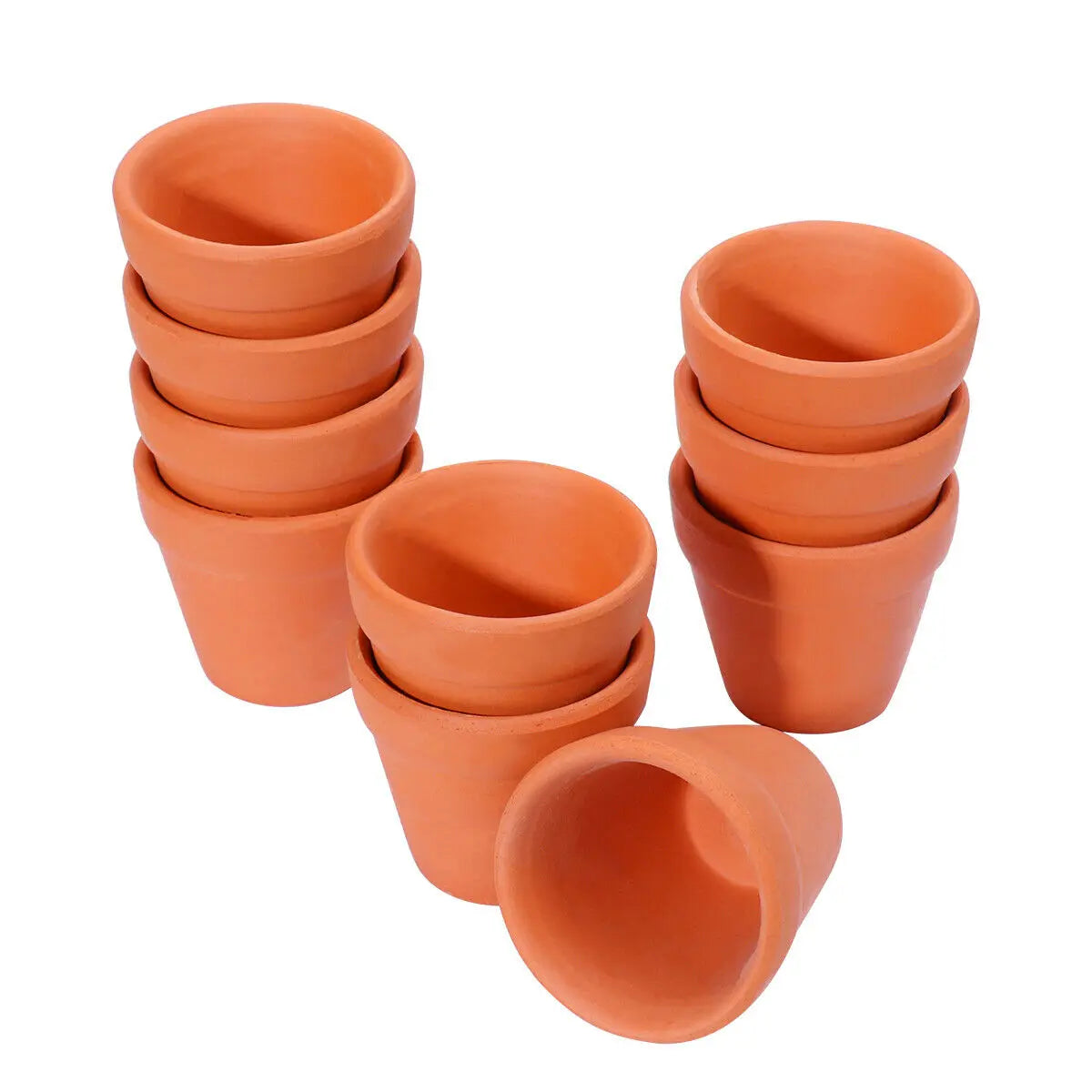 10-Pack Red Terracotta Clay Pots – Succulents & Cacti