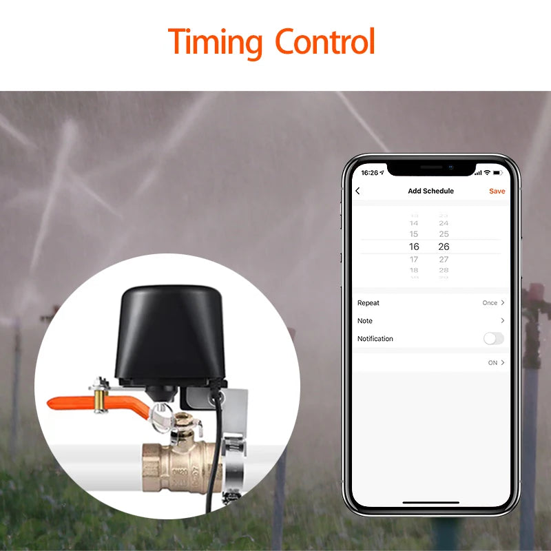 ZigBee Water/Gas Valve Remote Control System For Gate Plant Timer Garden Irrigation Tuya Smart Life Alexa Google Home Automatic Zpaxo