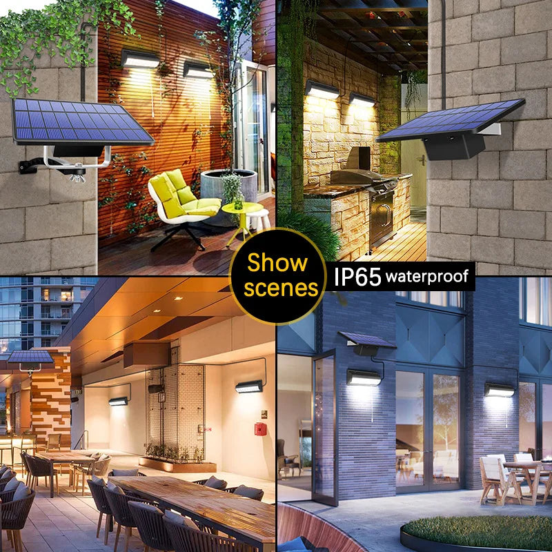 Double Head Solar Pendant Lights Outdoor Indoor Waterproof 60LED Lamp Zpaxo