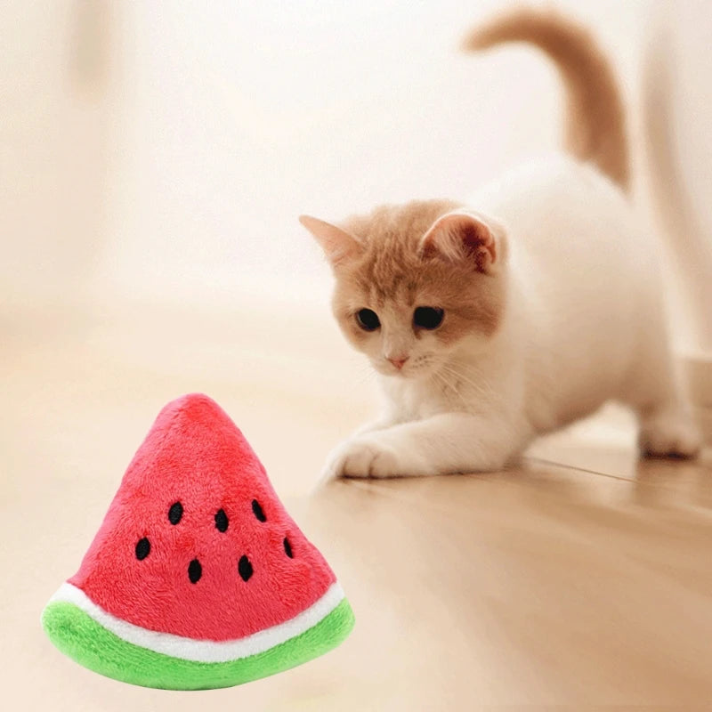 Cute Watermelon Plush Shape Dog Chew Toys Pet Puppy Play Toy for Cat Puppy Breed Reducing Bore Pet Gift Pet Supplies Zpaxo