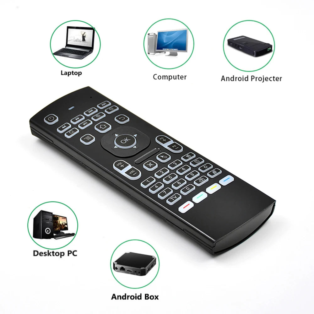 MX3 Backlight Air Mouse Remote Control Wireless Mini Keyboard 2.4Ghz For Android TV Box PC Motion Sensing Gamer Controller Zpaxo