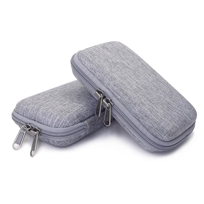 Hard Shell Bag Grey Travel Carrying Protective Case USD Disk Key Zpaxo