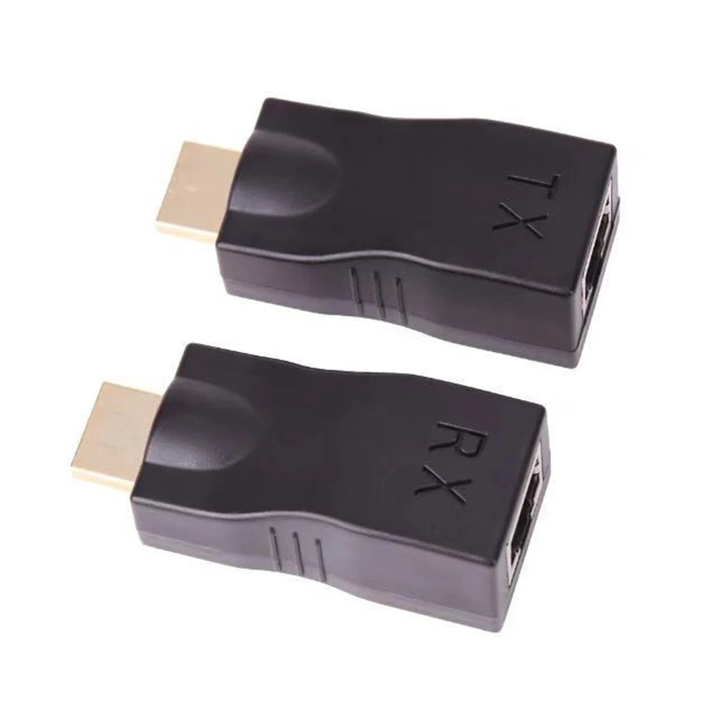 HDMI-Compatible Extender 4K RJ45 Ports LAN Network HDMI-Compatible Extension Up To 30m Over CAT5e / 6 UTP LAN Ethernet Cable Zpaxo