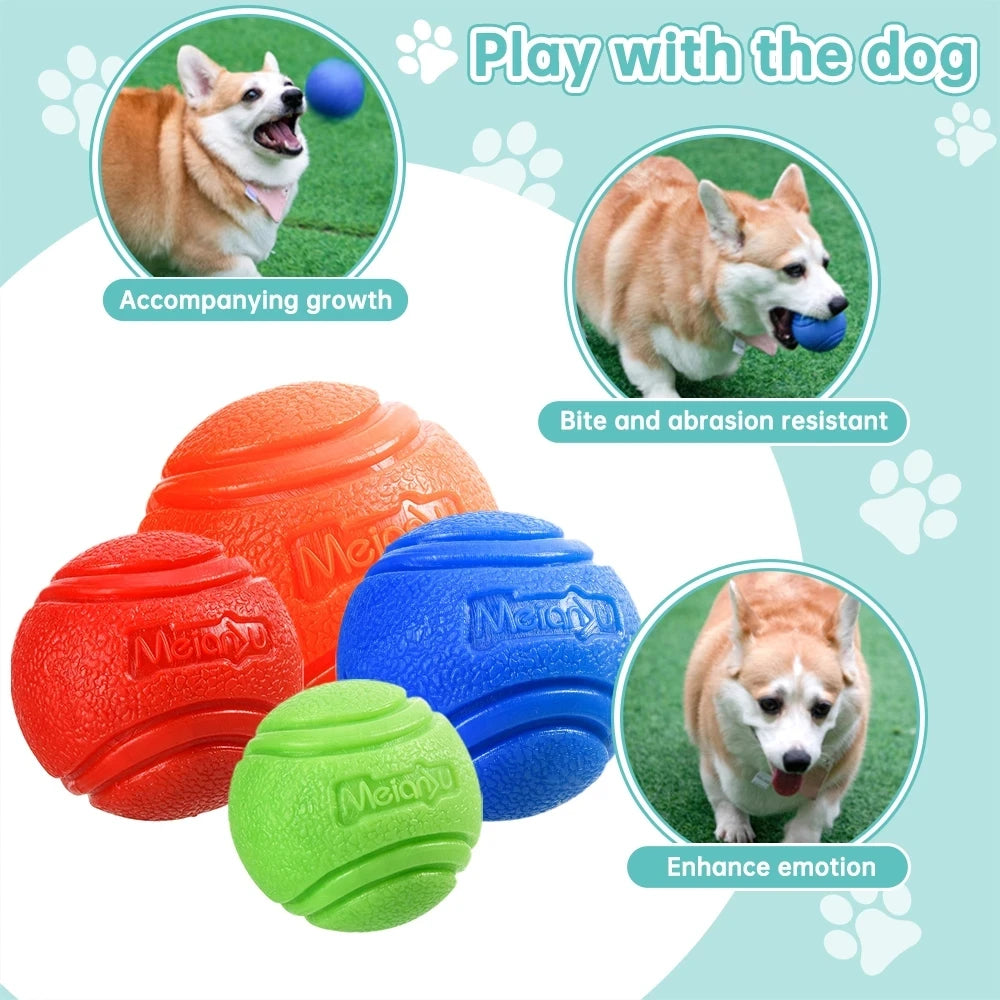 Pet Dog Toys Ball Bouncy Rubber Solid Resistance Chew Outdoor Zpaxo